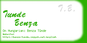 tunde benza business card